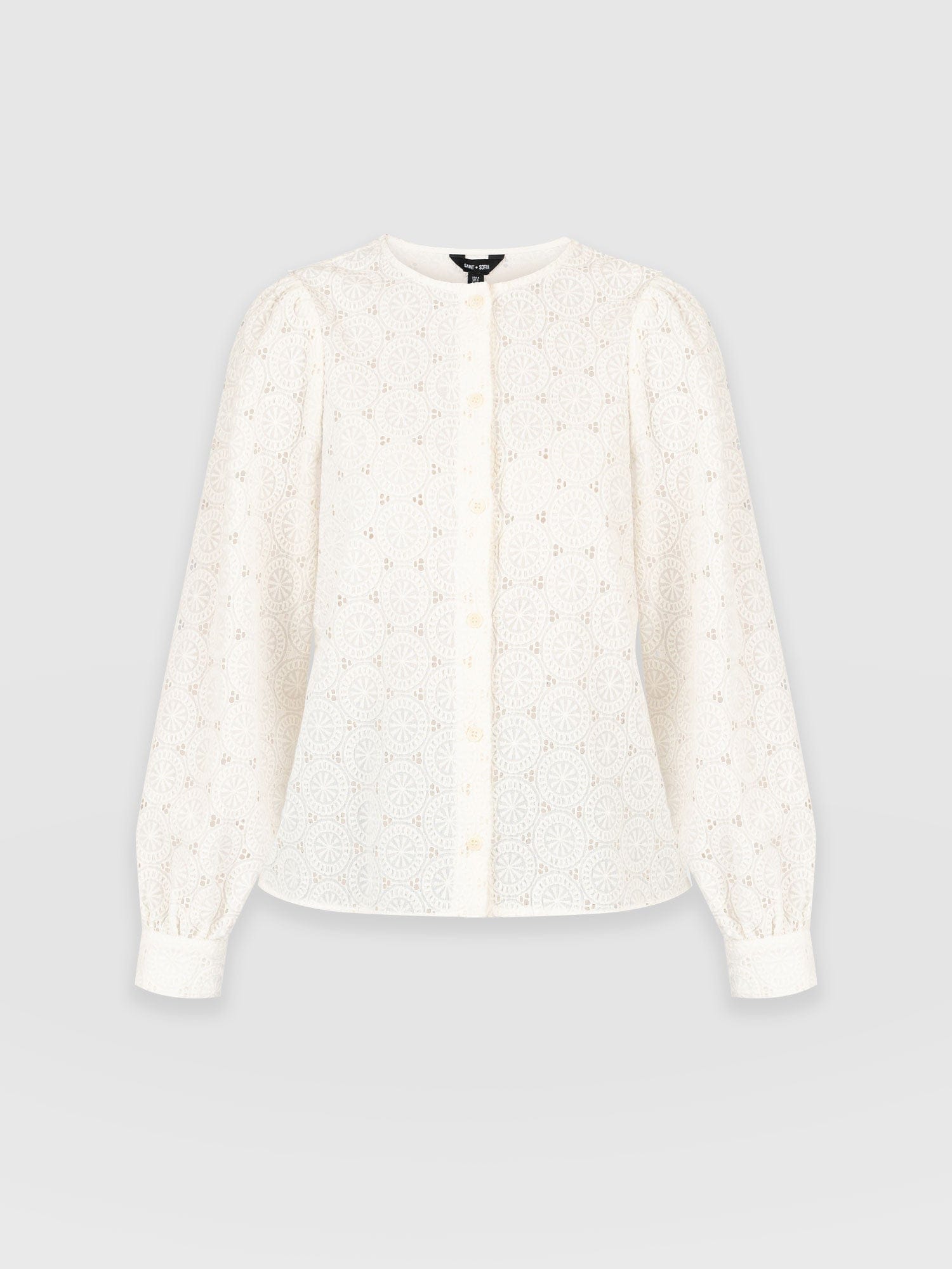 Tabitha Blouse Cream Broderie - Women's Blouses | Saint + Sofia® US
